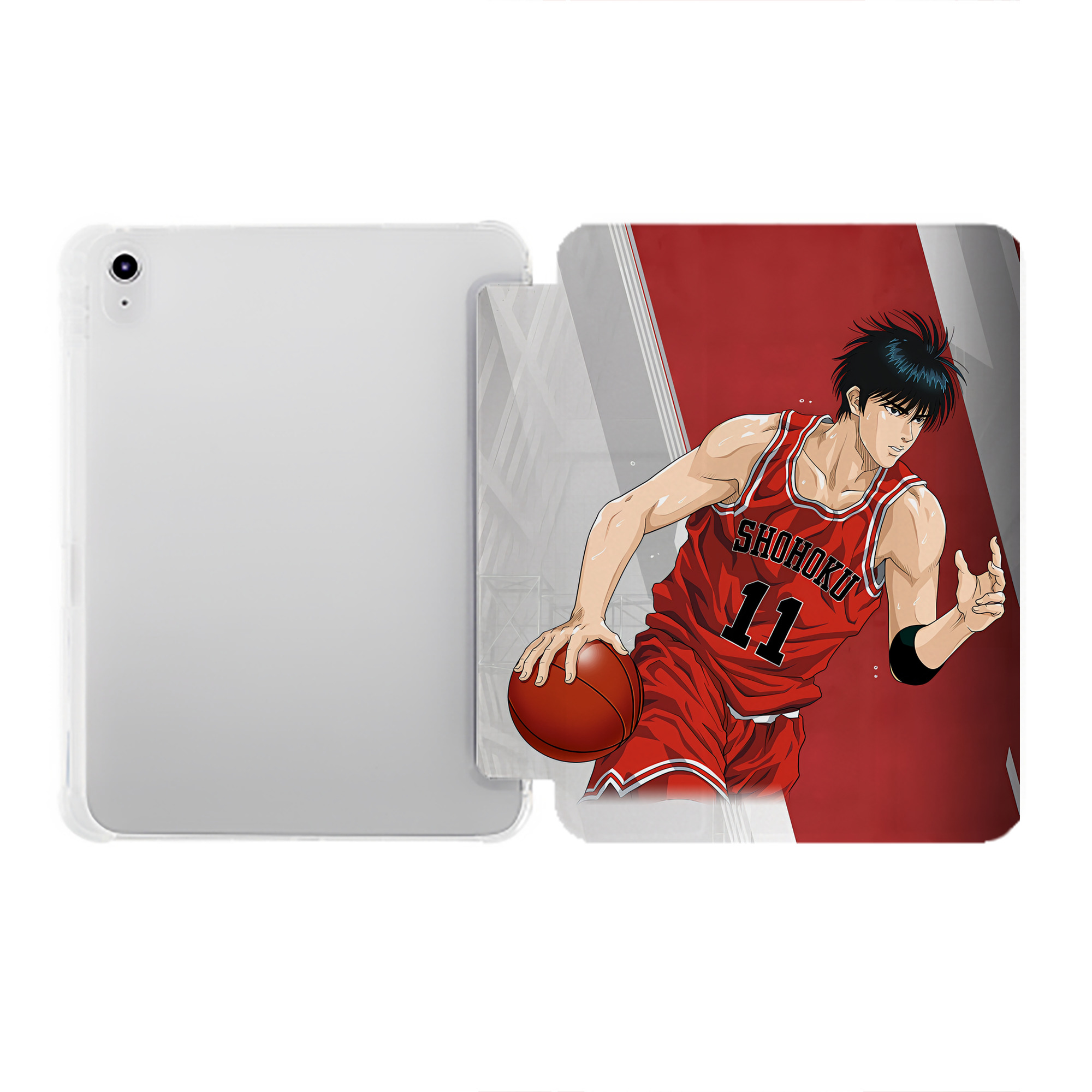 （画像用） SLAM DUNK／スラムダンク IPad ケース ペン収納付き 三つ折りスタンド PUレザー×シリコン 対応機種9.5/10.5/10.9インチ